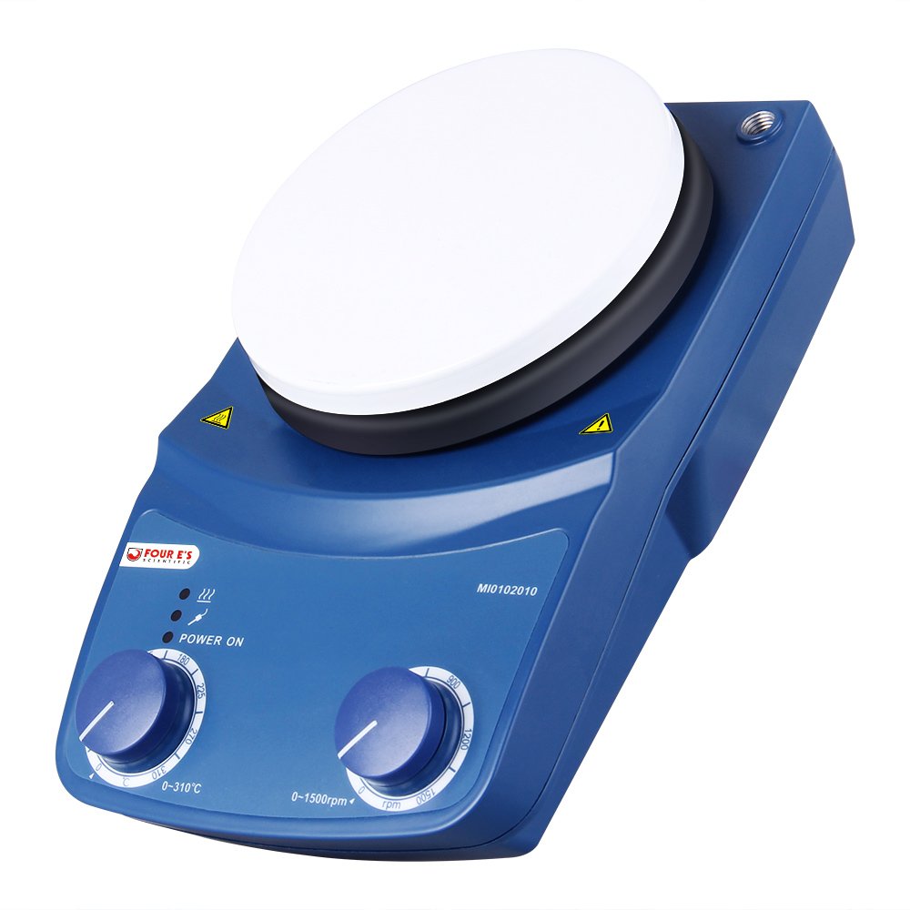 Four E'S Magnetic Stirrer Hot Plate with Temp Probe Ceramic Coated Lab  Stirrers