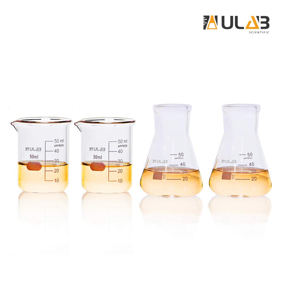 https://labtservices.com/wp-content/uploads/2019/10/ULAB-Scientific-Tableware-Laboratory-Beaker-Shot-Glasses-and-Wide-Neck-Erlenmeyer-Flask-Set-2pcs-of-50ml-Beakers-with-Spout-2pcs-of-50ml-Conical-Flask-3.3-Borosilicate-Glass-Printed-Graduation_.jpg