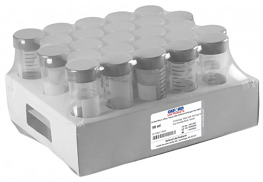 Download Oxford Lab BenchMate 50 mL Centrifuge Tubes with Attached Flat Cap, Racked, 25 Tubes/Rack, 20 ...